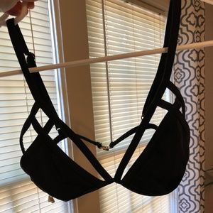 Plumeria Swimwear Black Swimsuit Set Size 2